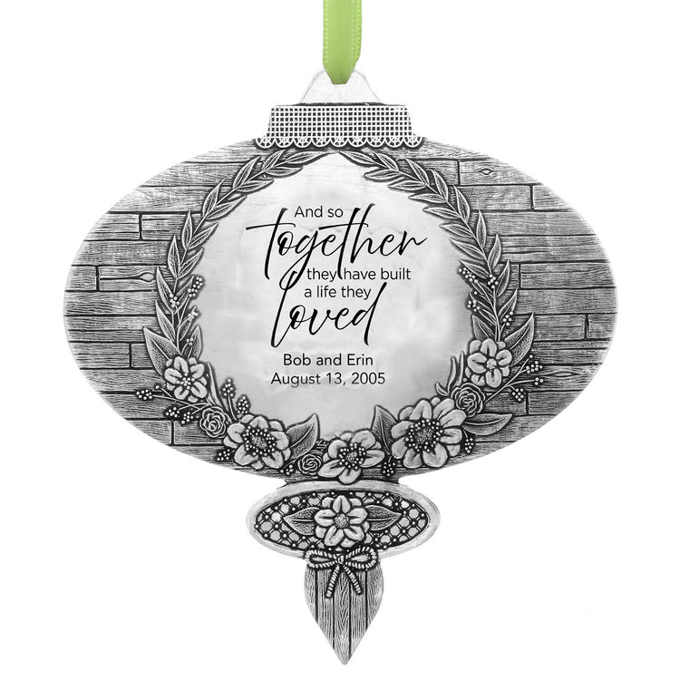 Rustic Charm Personalized Christmas Ornament