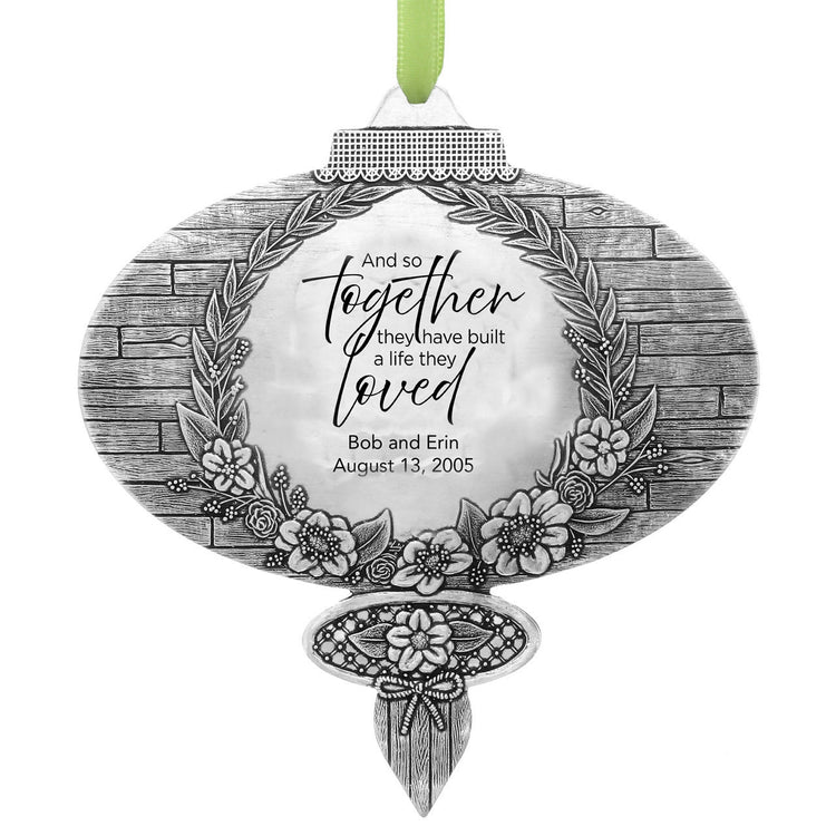 Rustic Charm Personalized Christmas Ornament