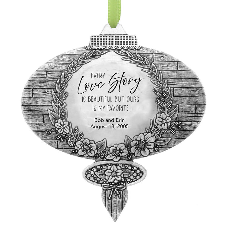 Rustic Charm Personalized Christmas Ornament
