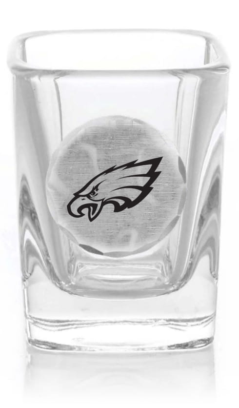 Philadelphia Eagles 2-Piece Shot Glass Set and Box (Aluminum) 