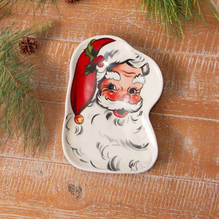 Trinket Tray Vintage Santa 