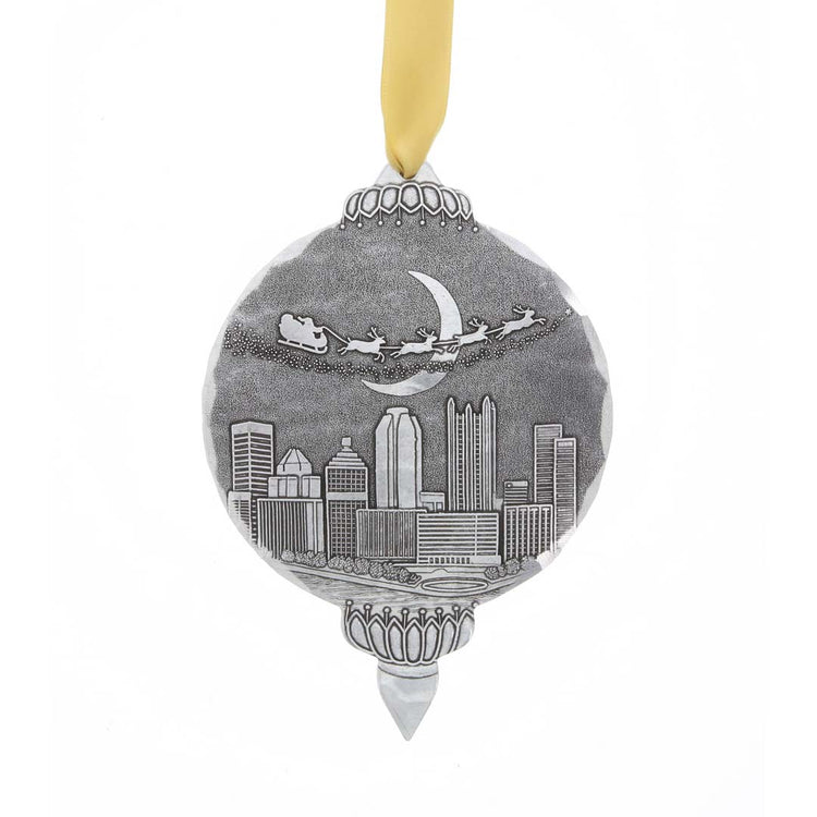 Santa Over Pittsburgh Ornament 