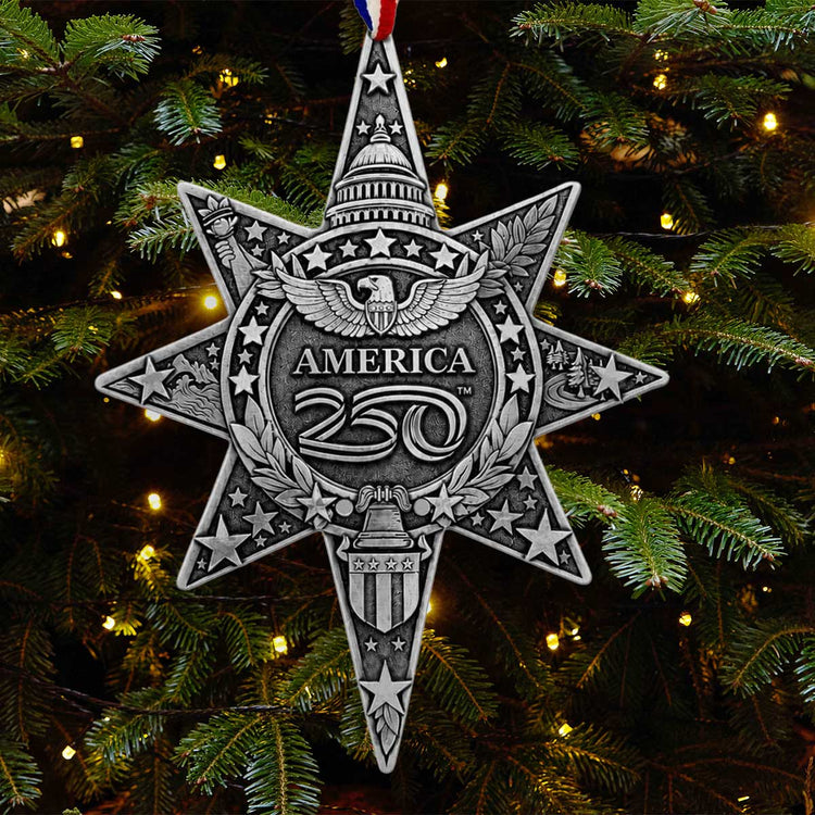 America250 Sea to Shining Sea Commemorative Star Ornament (Aluminum) 