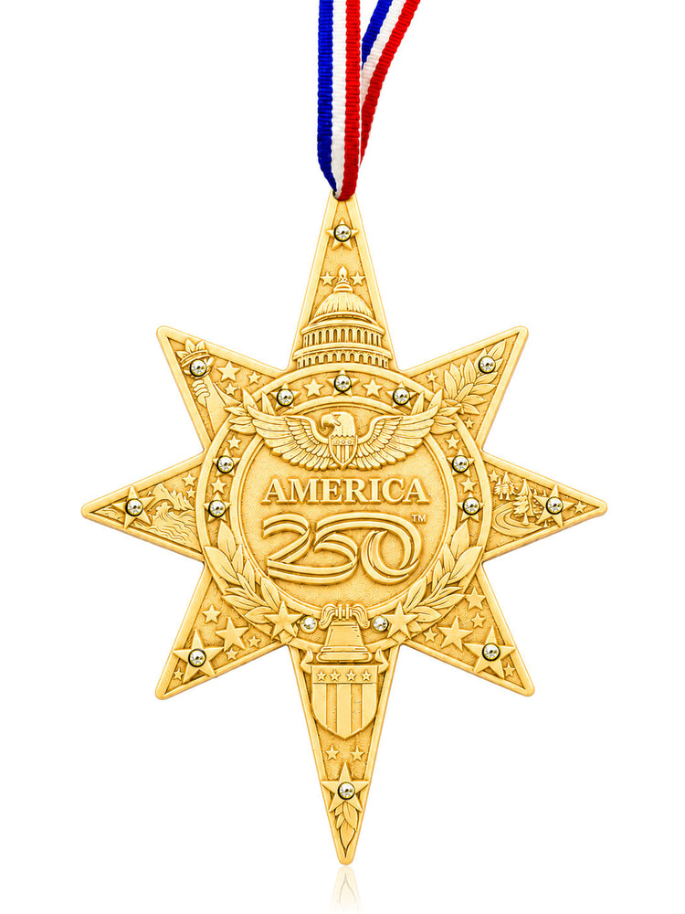Limited Edition America250 Sea to Shining Sea Commemorative Ornament (Gold Plated)