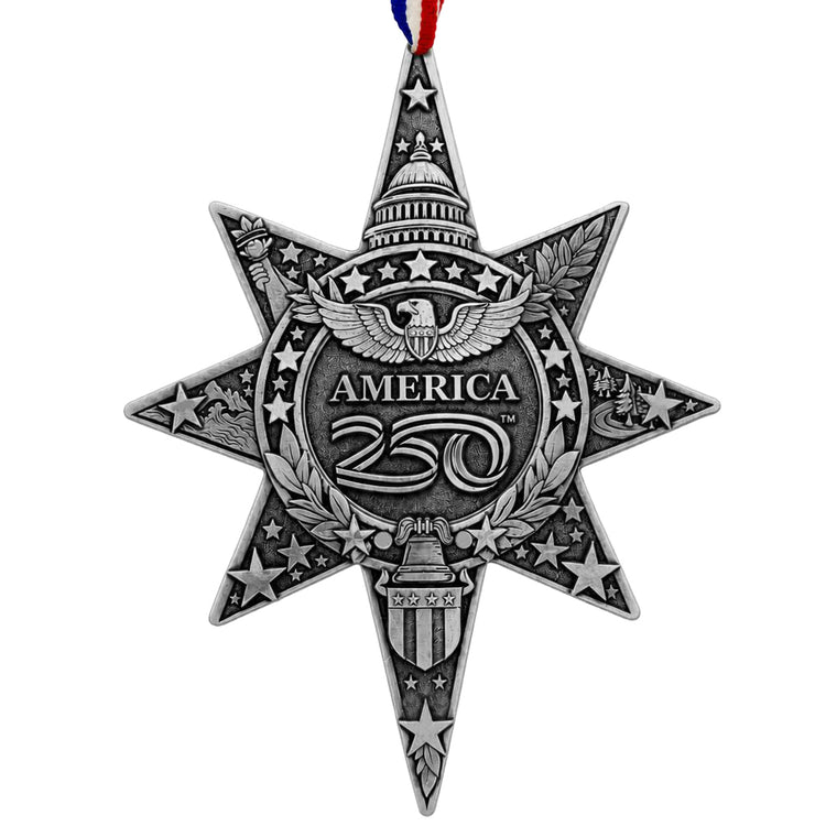America250 Sea to Shining Sea Commemorative Star Ornament (Aluminum) 