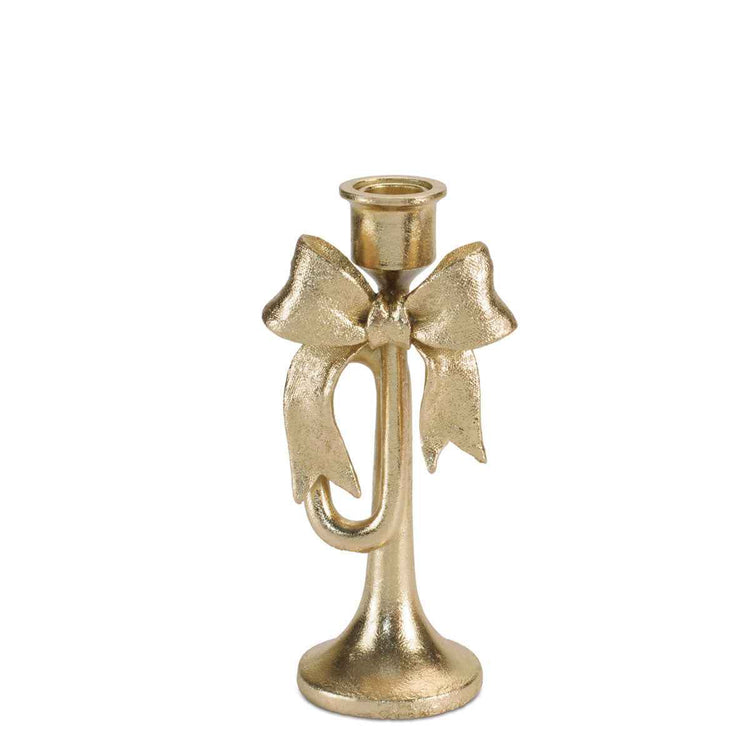 Small Gilded Horn Candlestick