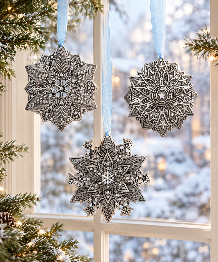 Snow Crystal Ornament Display