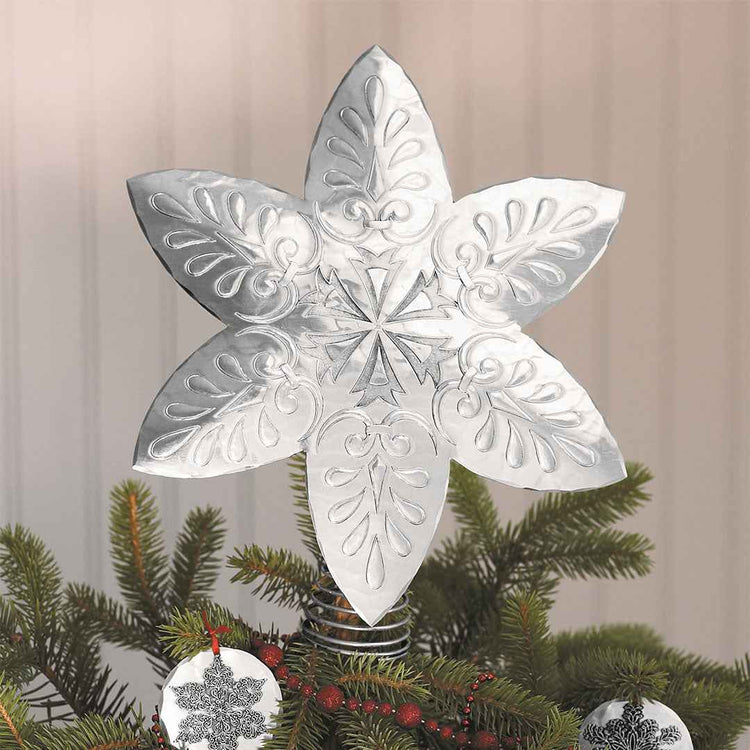 Snowflake Metal Tree Topper