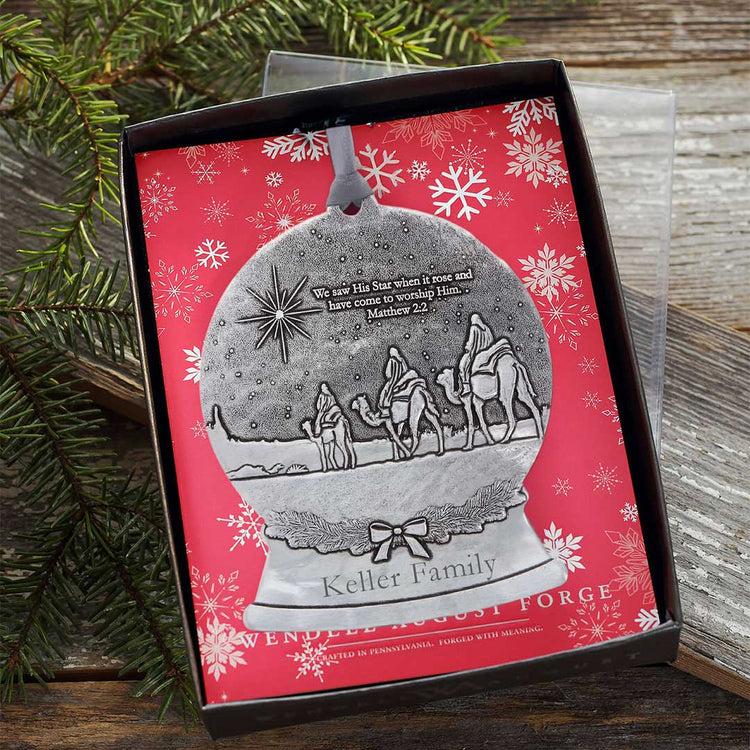 Star of Wonder Snow Globe Ornament - Wendell August Forge
