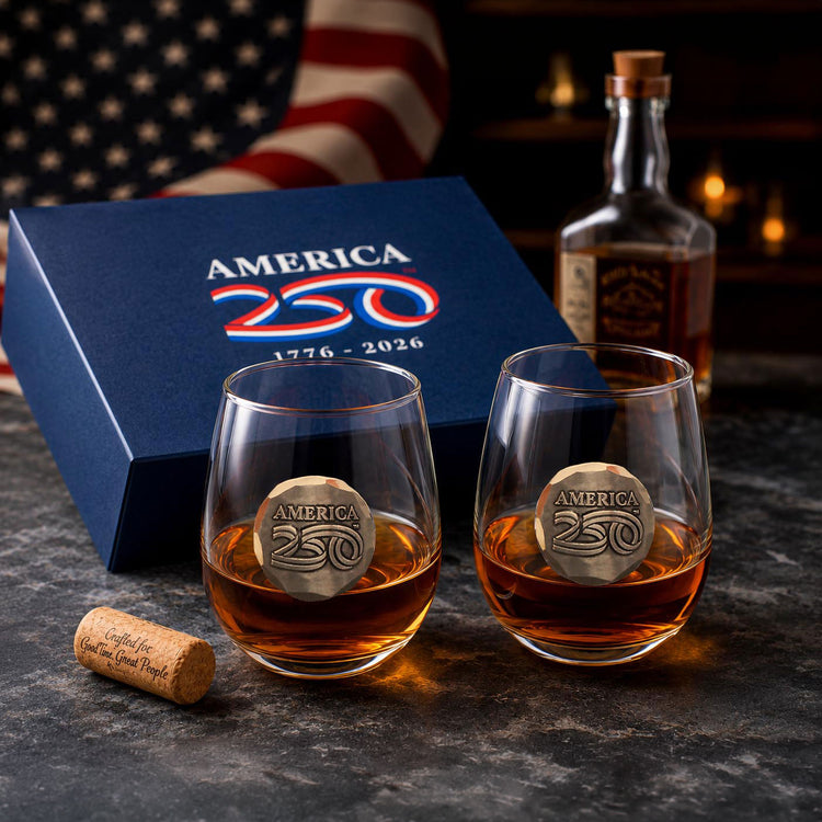 America 250 Stemless Wine Set