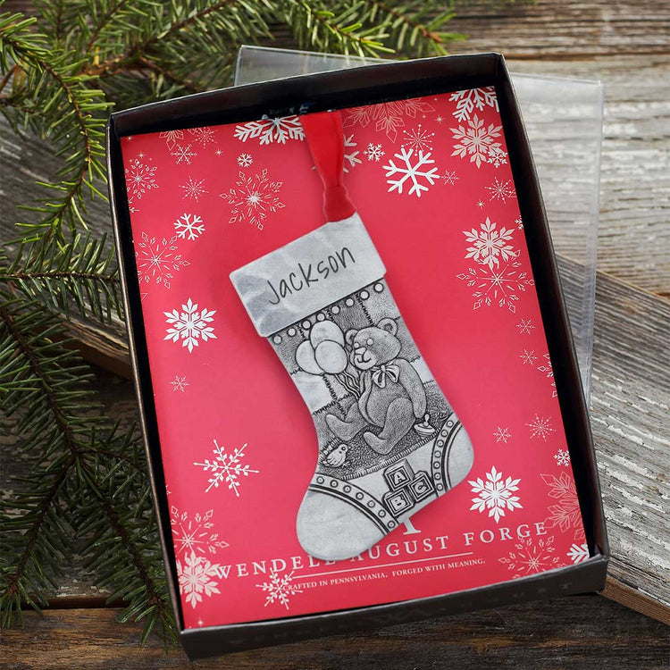 Teddy Bear Stocking Ornament
