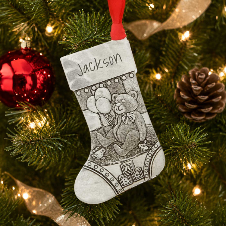 Teddy Bear Stocking Ornament
