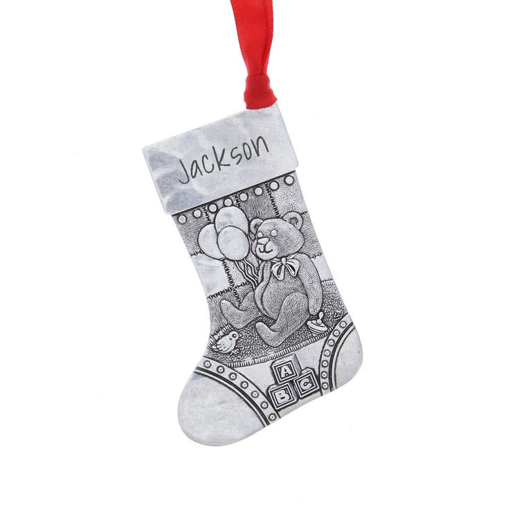 Teddy Bear Stocking Ornament