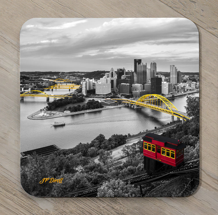 The One With No Name Black & Gold Pittsburgh Coaster