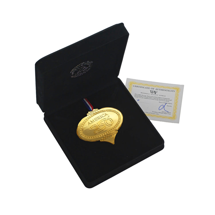 Limited Edition America250 Heritage Oval Ornament (Gold Plated) - Wendell August Forge