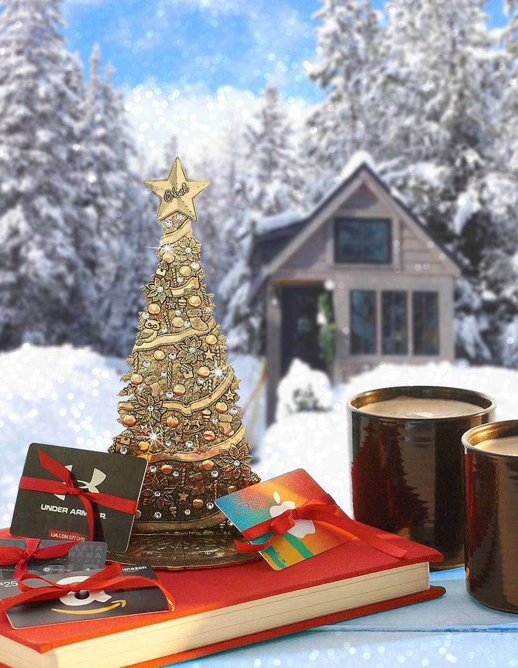 Large Village Christmas Tree (Bronze)
