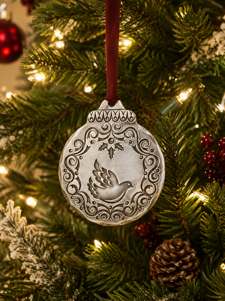 Vintage Nativity Dove Ornament 