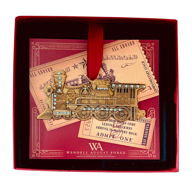 Vintage Locomotive Ornament (Bronze) - Wendell August Forge
