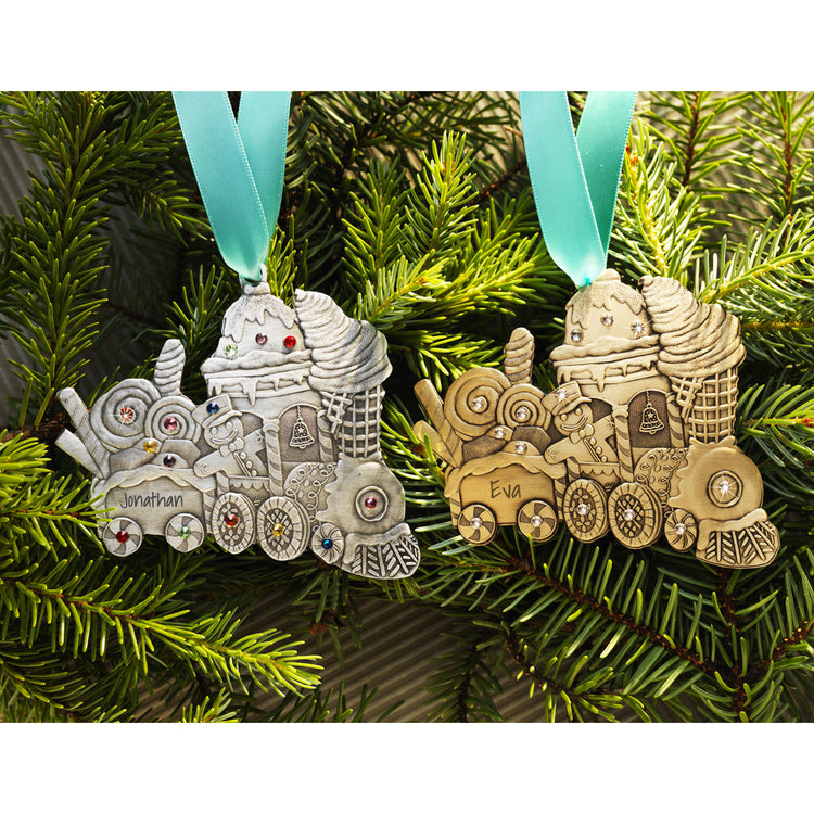 Gingerbread Train Ornament (Aluminum)
