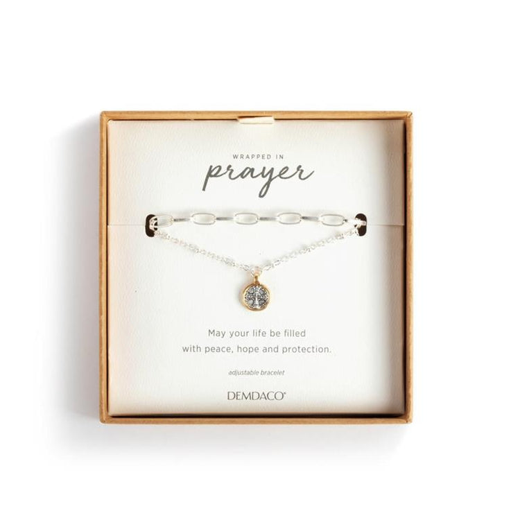 Wrapped in Prayer Layer Bracelet- Silver