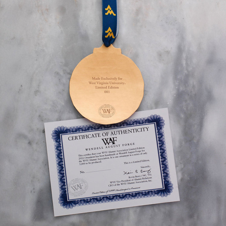 2025 West Virginia University Seal Ornament - Wendell August Forge