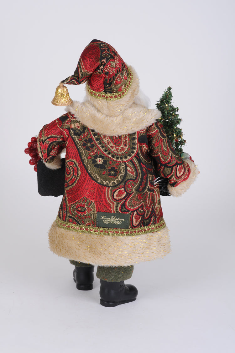 Lighted Wine & Cheese Santa