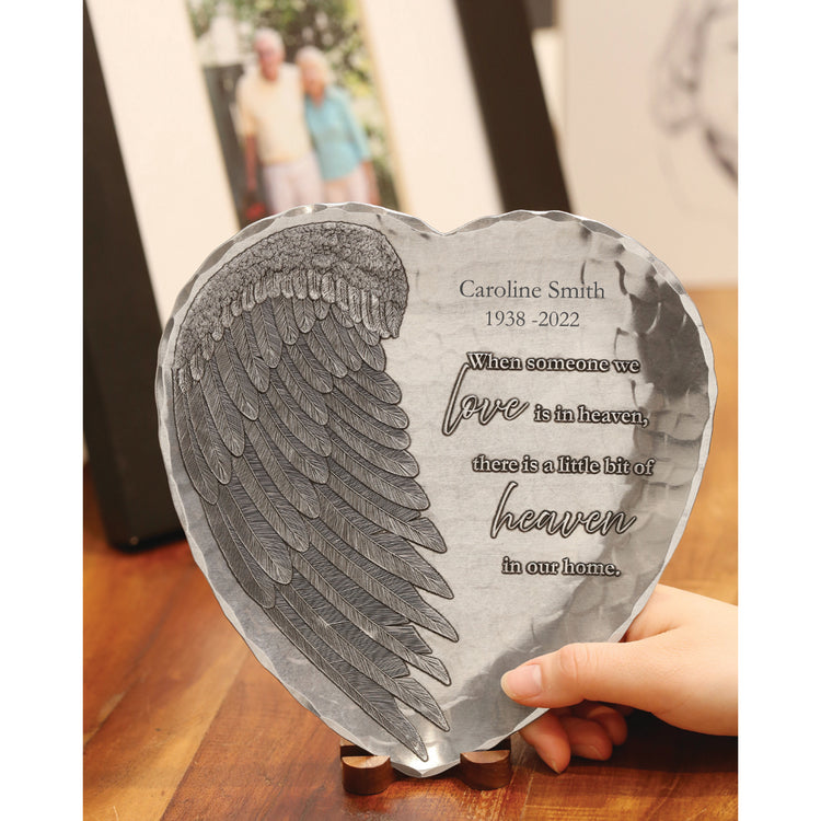 Wings of Love Remembrance Heart Plate