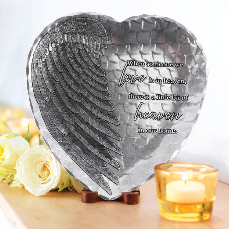 Wings of Love Remembrance Heart Plate