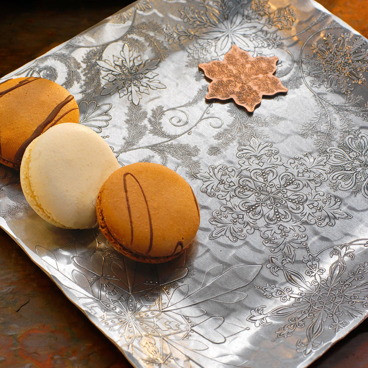 Metal Snowflake Decor Tray