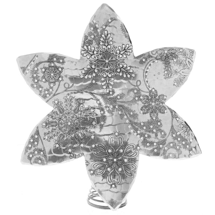 Wintersong Snowflake Tree Topper with  Crystals