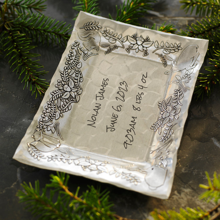 Woodland Baby Announcement Tray