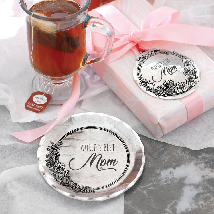 World's Best- Floral Coaster