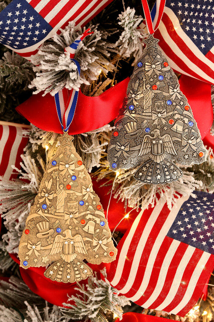 Americana O Christmas Tree Ornament (Bronze)