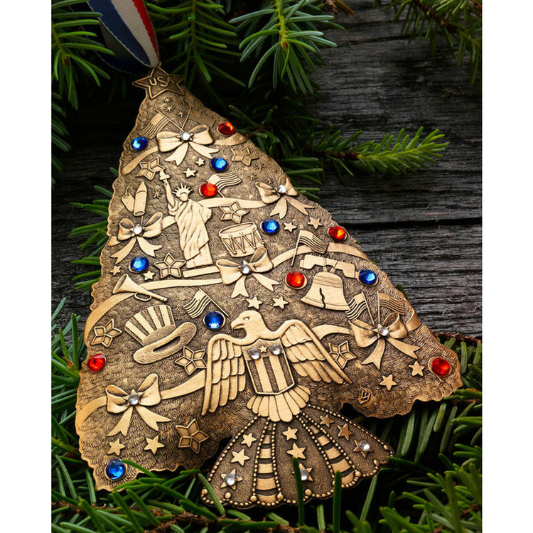 Americana O Christmas Tree Ornament (Bronze)