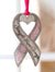 Breast Cancer Awareness Ribbon Ornament with  Crystals - Wendell August Forge