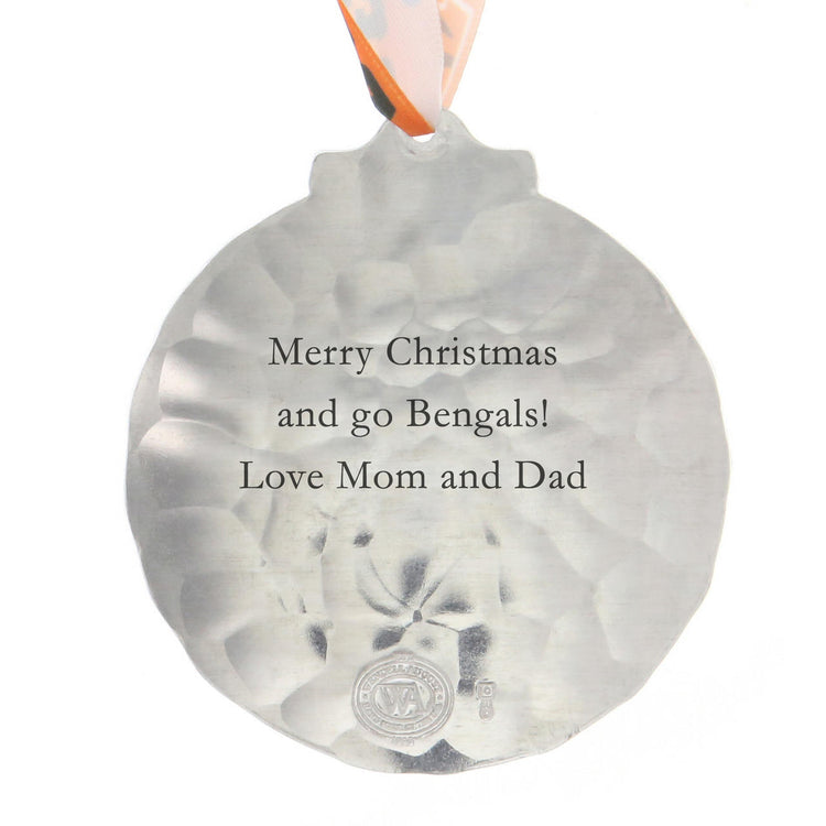 Cincinnati Bengals Classic Round Ornament (Aluminum)