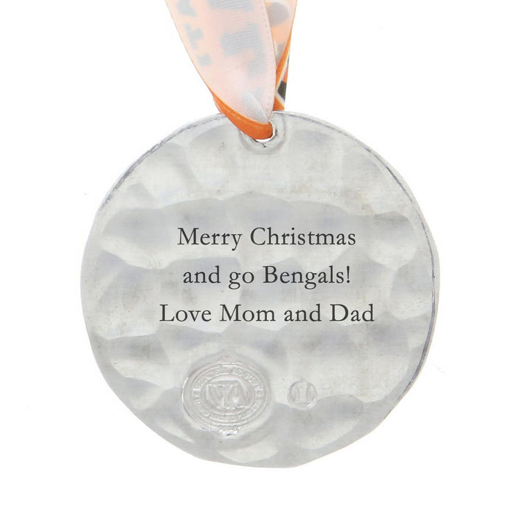 Cincinnati Bengals Small Round Ornament (Aluminum)