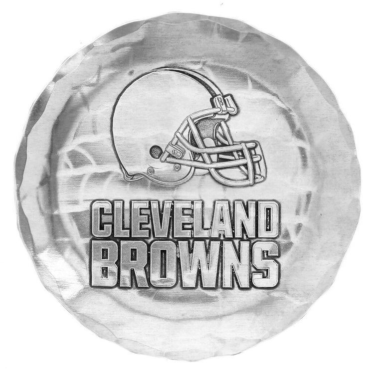 Cleveland Browns 4 Piece Coaster Set with Caddy (Aluminum)