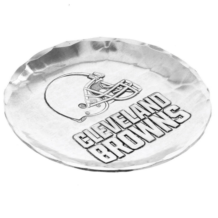 Cleveland Browns 4 Piece Coaster Set with Caddy (Aluminum)
