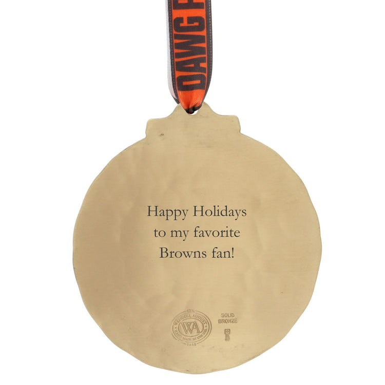 Cleveland Browns Classic Round Ornament (Bronze)