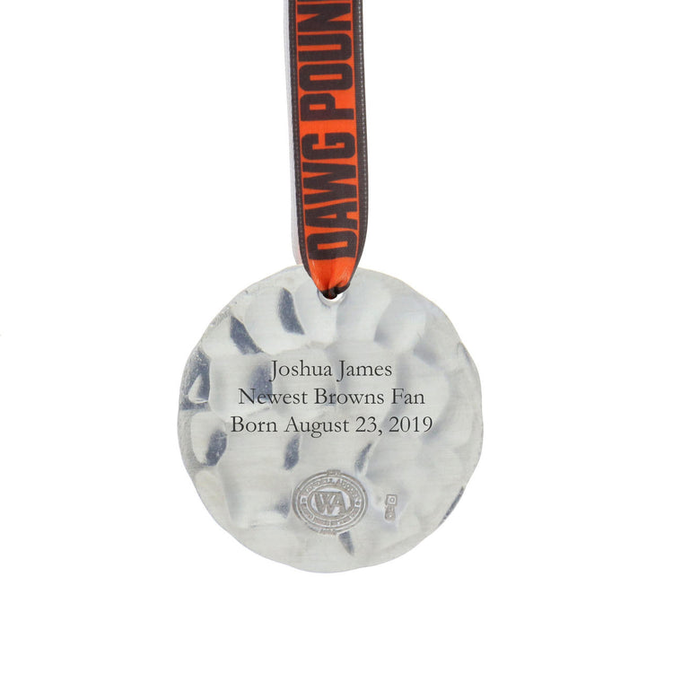 Cleveland Browns Small Round Ornament (Aluminum)
