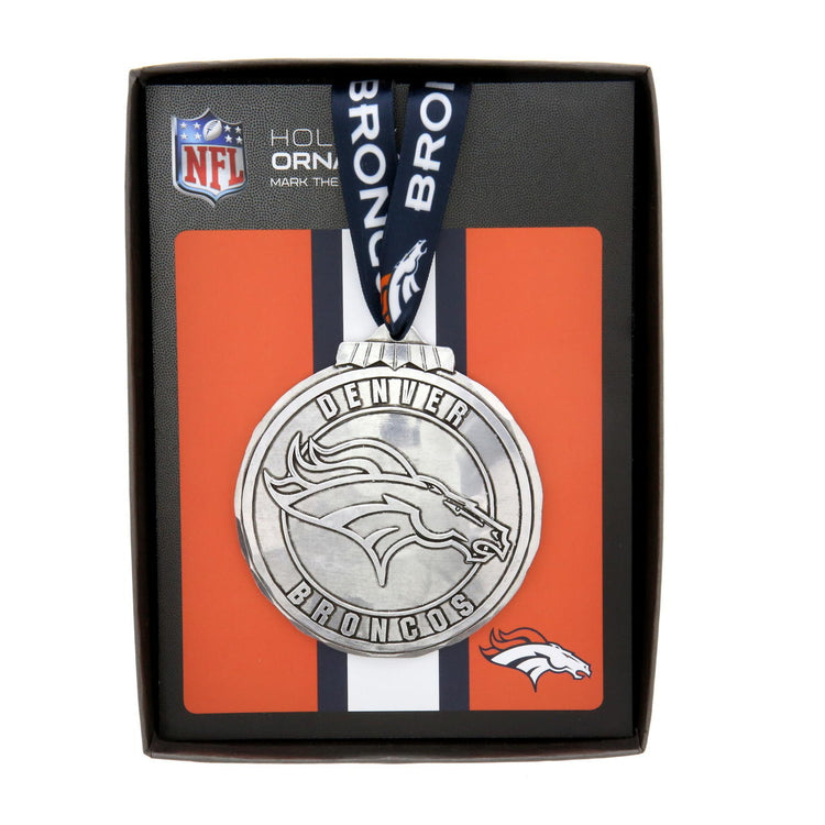 Denver Broncos Classic Round Ornament (Aluminum)