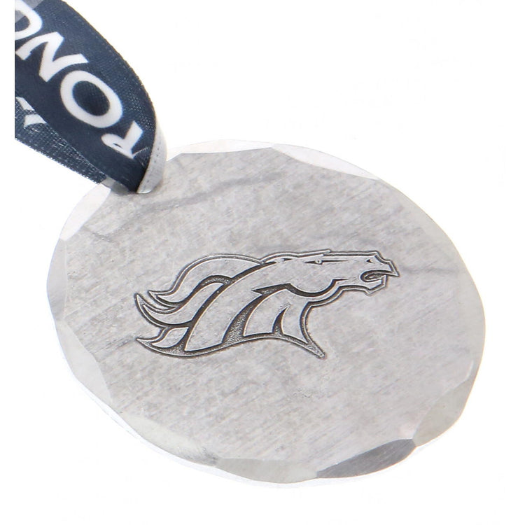 Denver Broncos Small Round Ornament (Aluminum) 
