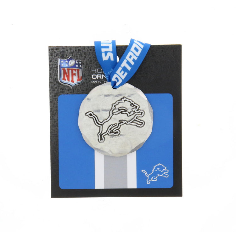 Detroit Lions Small Round Ornament (Aluminum) 