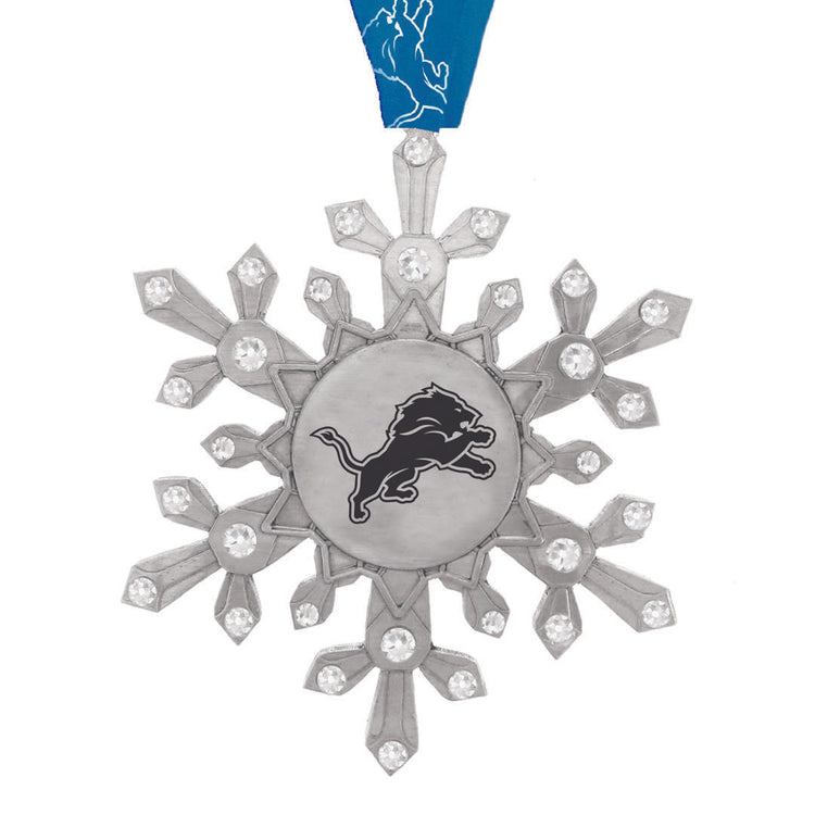 Detroit Lions Snowflake Collectible Ornament