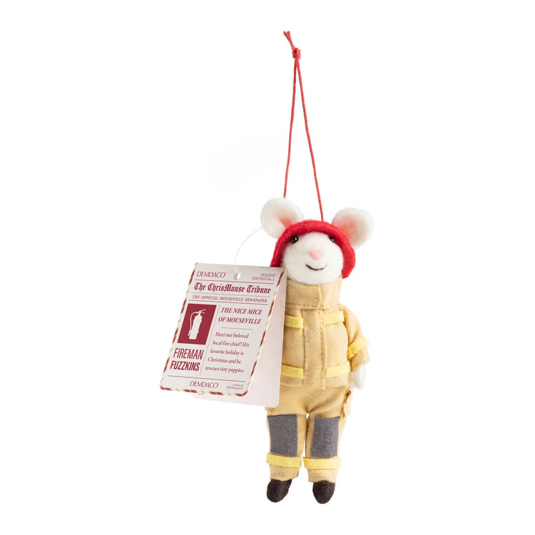 Fireman Mouse Ornament