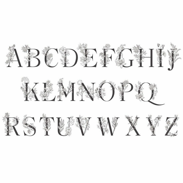 Floral Monogram Initial Coaster