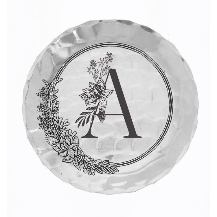 Floral Monogram Initial Coaster 