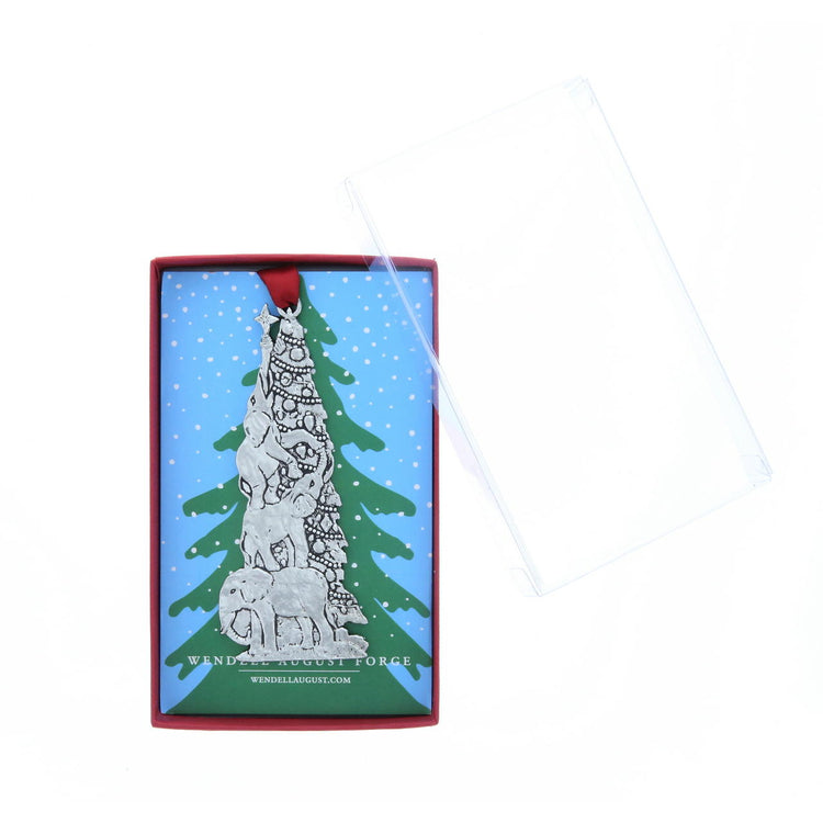 Holiday Zoo Elephant Ornament