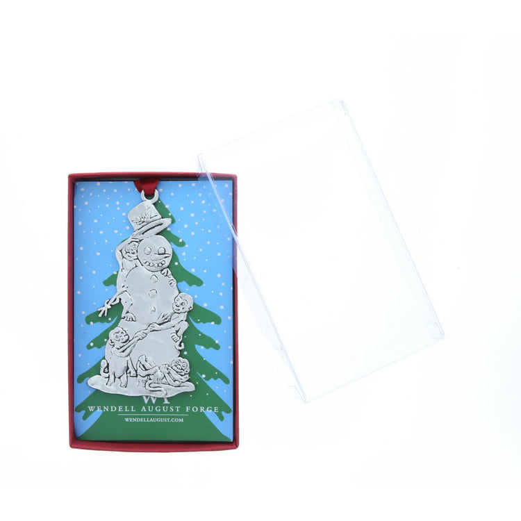 Holiday Zoo Monkey Snowman Ornament